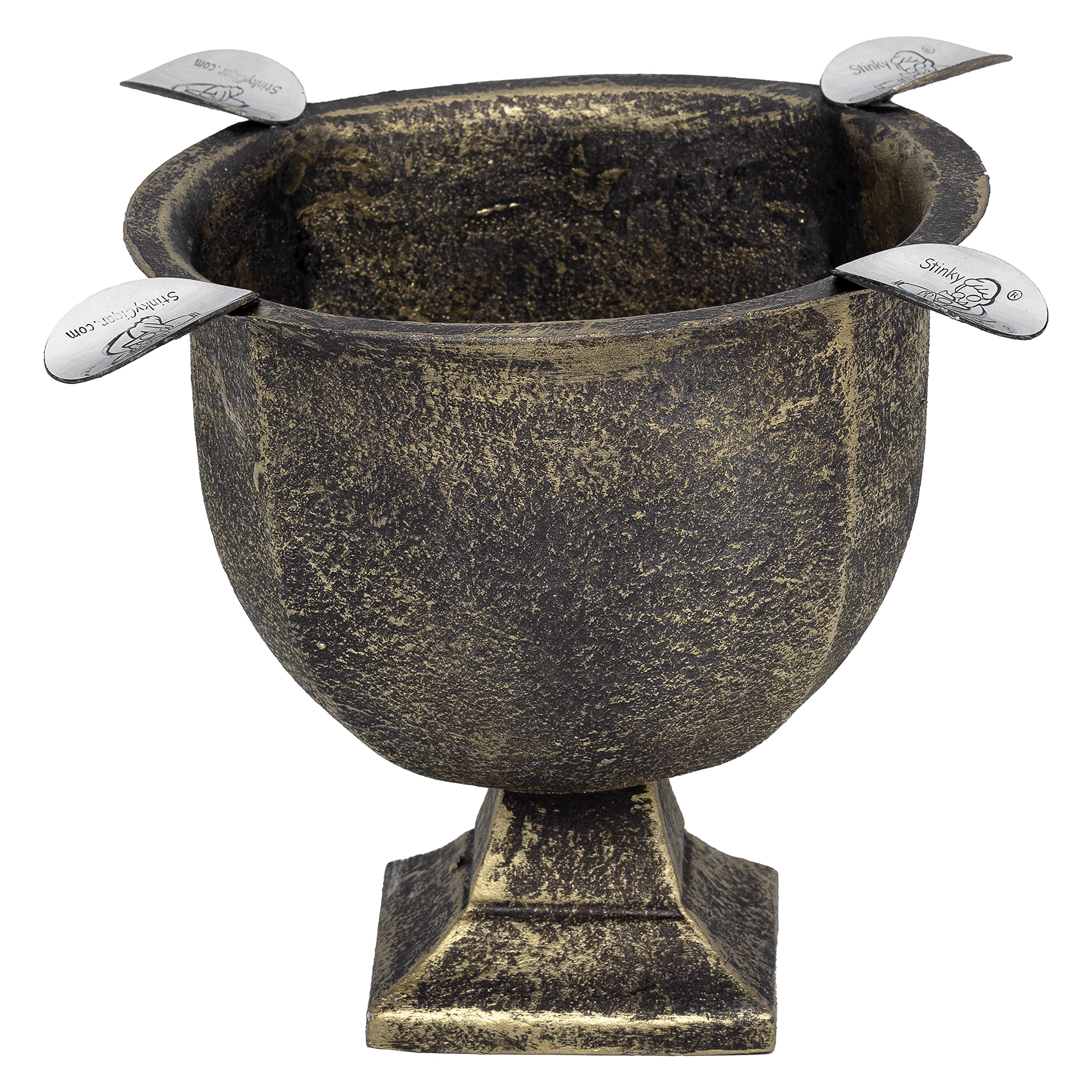 Stinky Cigar Ashtray, Designer Series, Box-Pressed, Deep Bowl Design, Windproof, Cast Gold