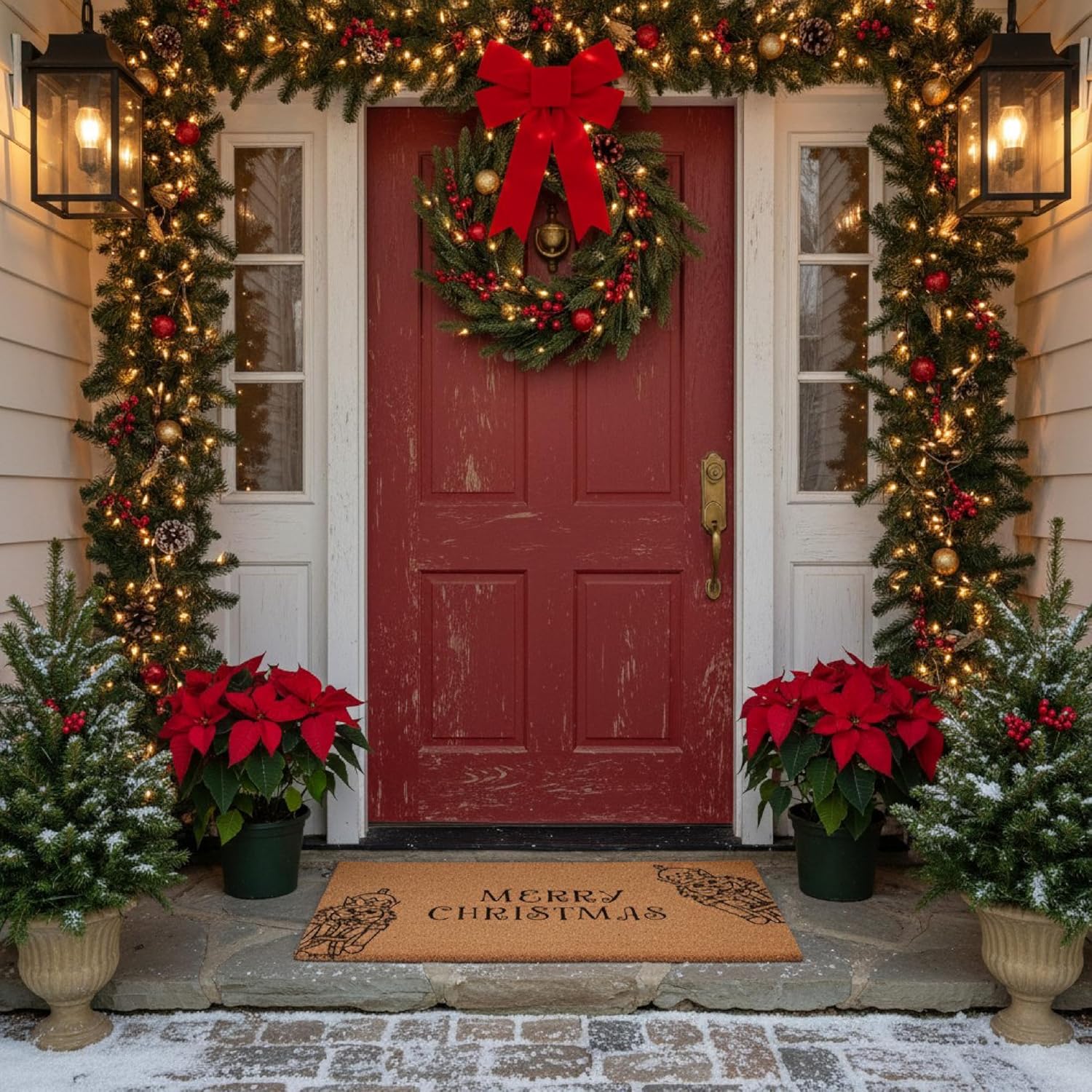 Calloway Mills Christmas Nutcracker Doormat (Curly Christmas Nutcracker, 17" x 29" x 0.60")