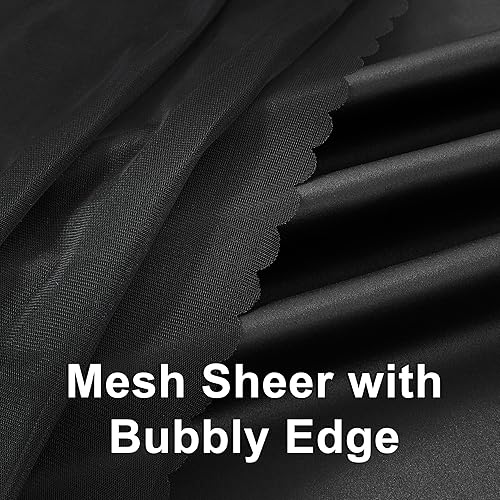 Miniatura 3 de Cortinas opacas completas negras con superposición transparente, mezcla y combinación, paneles de ventana con aislamiento térmico de doble capa de