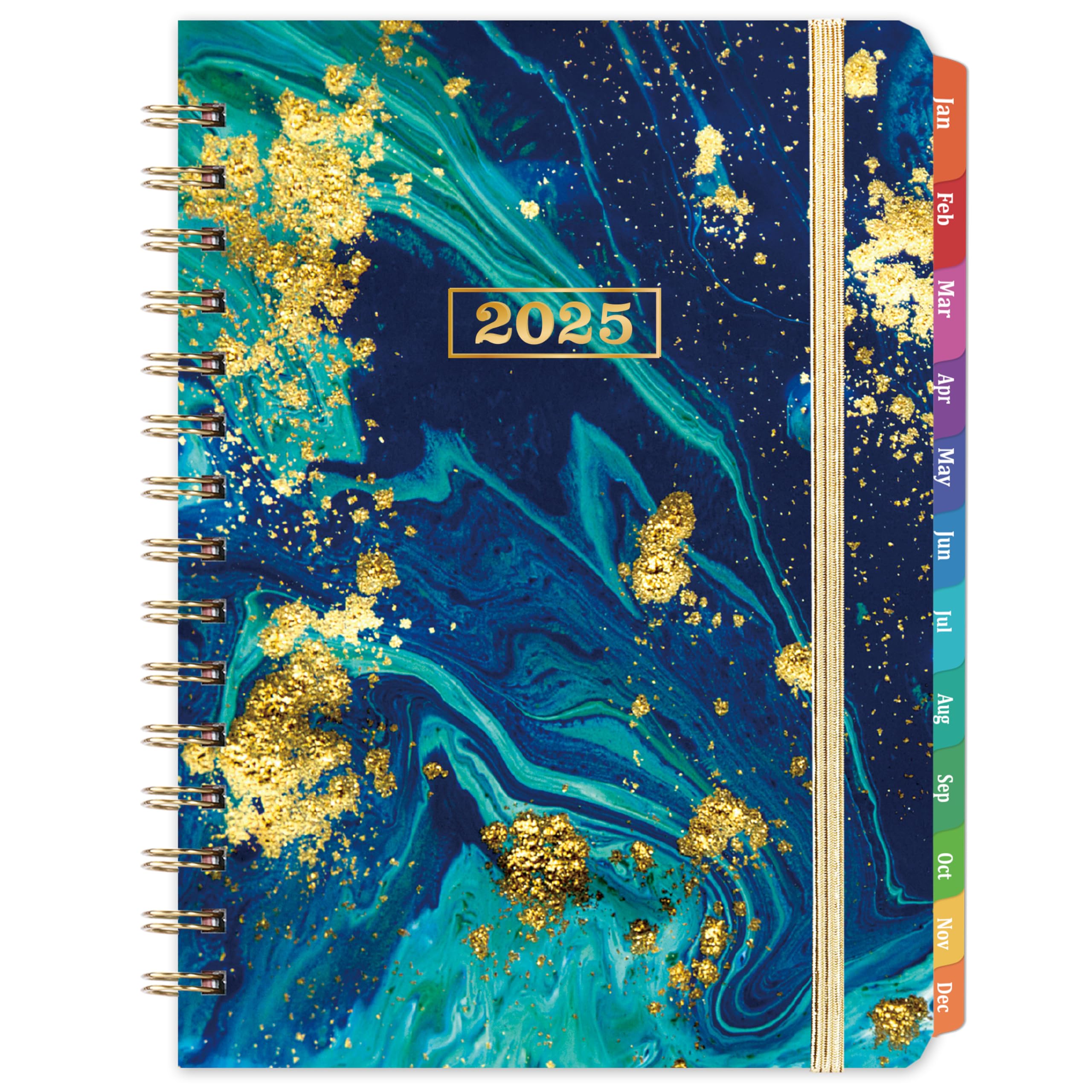 2025 Planner - 2025 Planner Weekly and Monthly, Special Weekly Page, JAN.2025 - DEC.2025, 6.3" x 8.4", Weekly Monthly Planner 2025 with 12 Colorful Tabs, Green Ink Pages, Perfect for Organization