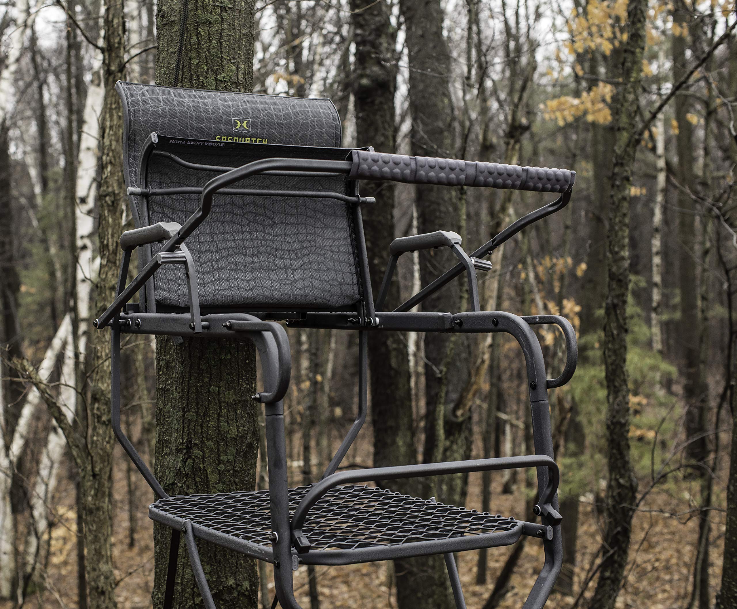 Hawk Sasquatch 1.5Man Ladder Stand, Black, One Size