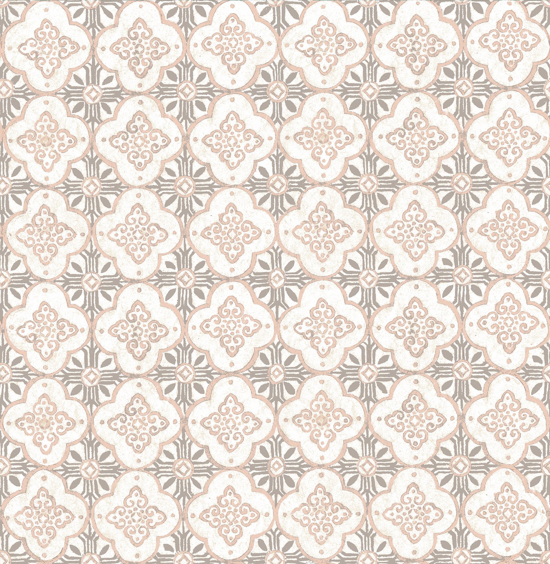 BHF SZ001855 Kismet Whisper Pink Quatrefoil Wallpaper