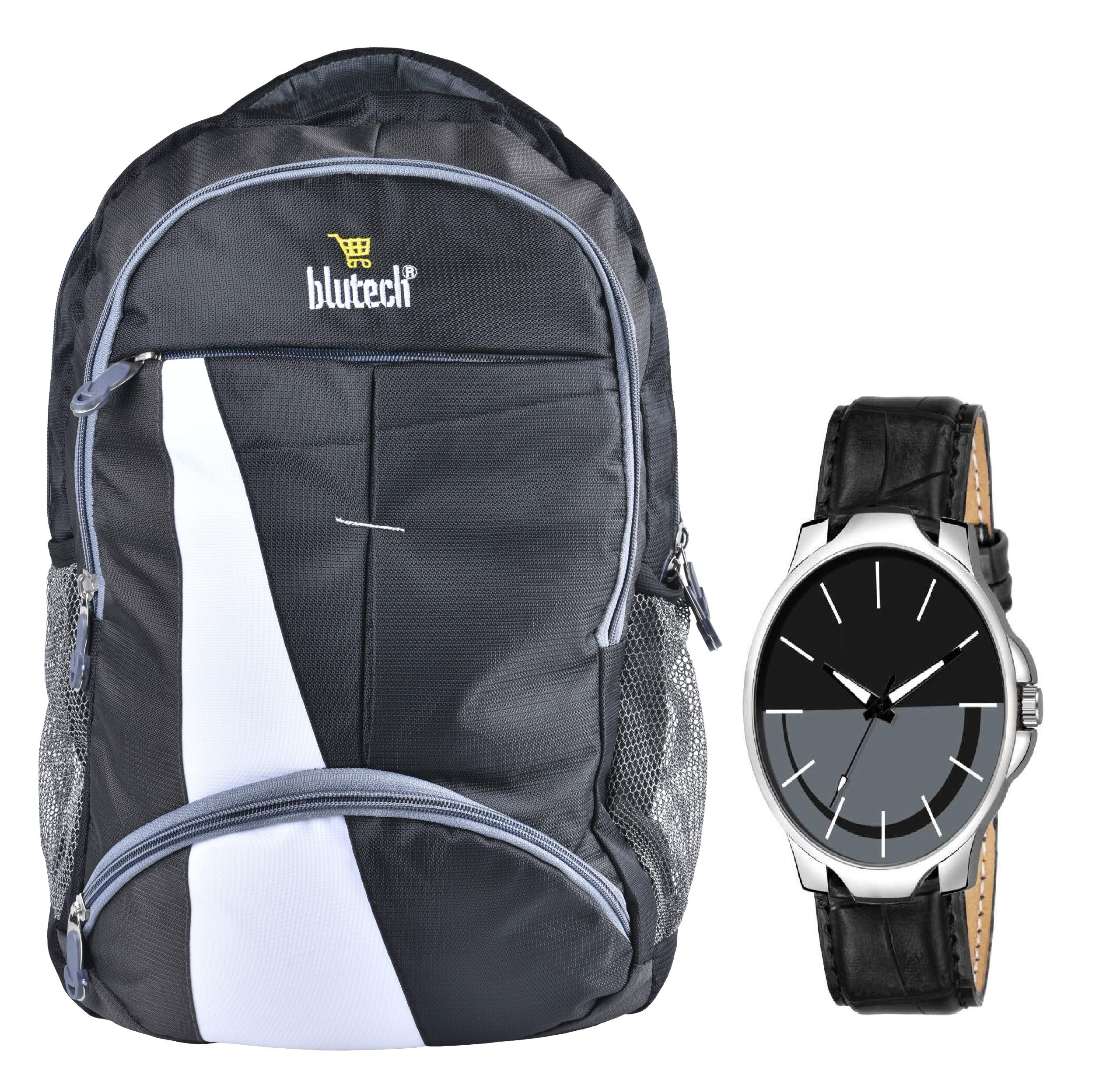 BLUTECH36 Liters Waterproof Black Backpack & Black Watch School Backpack,Laptop,Office and Others (B07V8CGTYC) Amazon Price History, Amazon Price Tracker