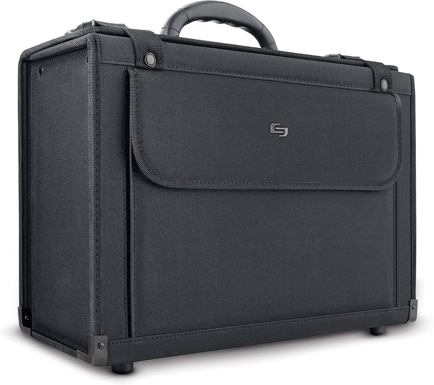 Solo New York Catalog Case - Laptop Carrying Bag for Travel & Work, Briefcase for Women & Men, Carry On Size, Front Organizer Section, Fits 16" Computer - Classic, Black