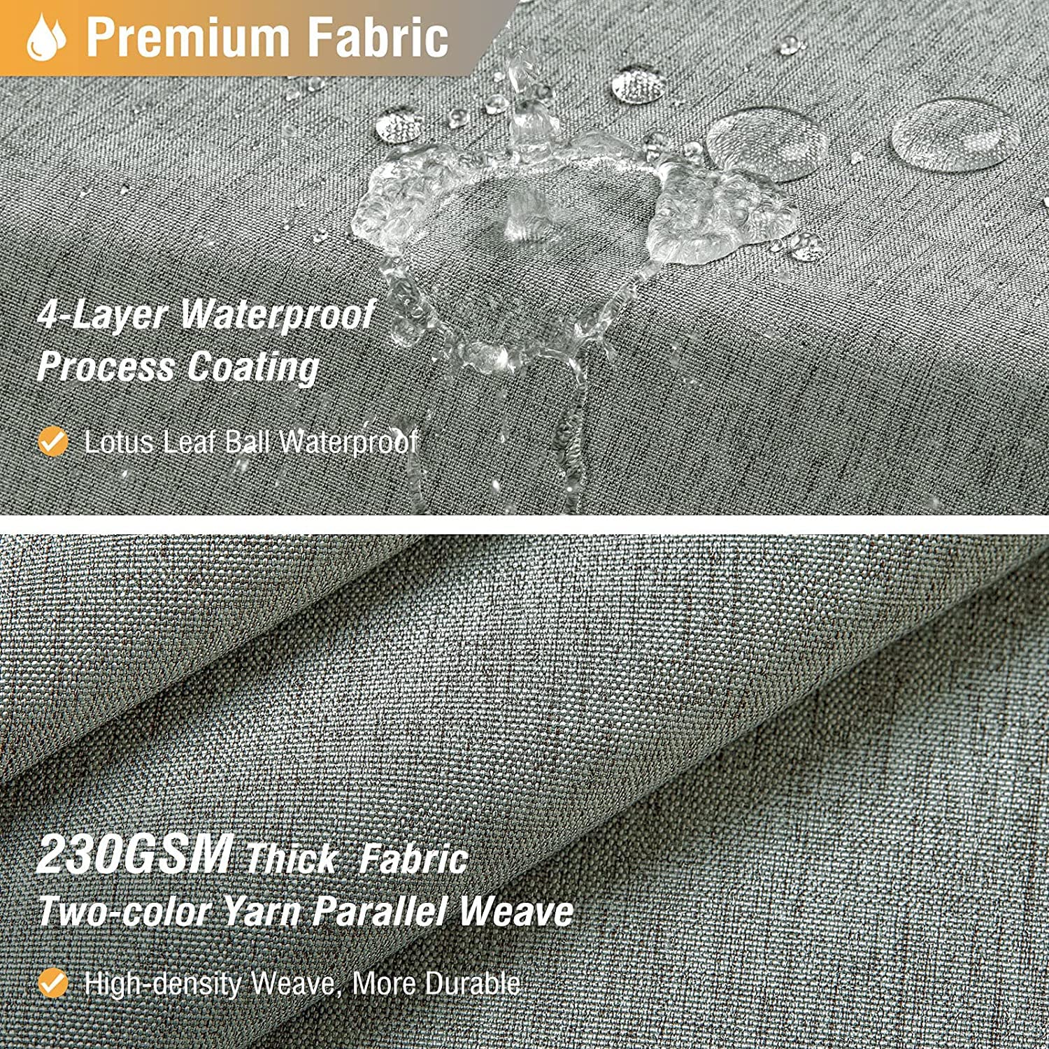 BTTN 182 x 200cm Drop Long Shower Curtain, Mould Proof Resistant Heavy Duty Fabric Luxury Shower Curtains - Image 3