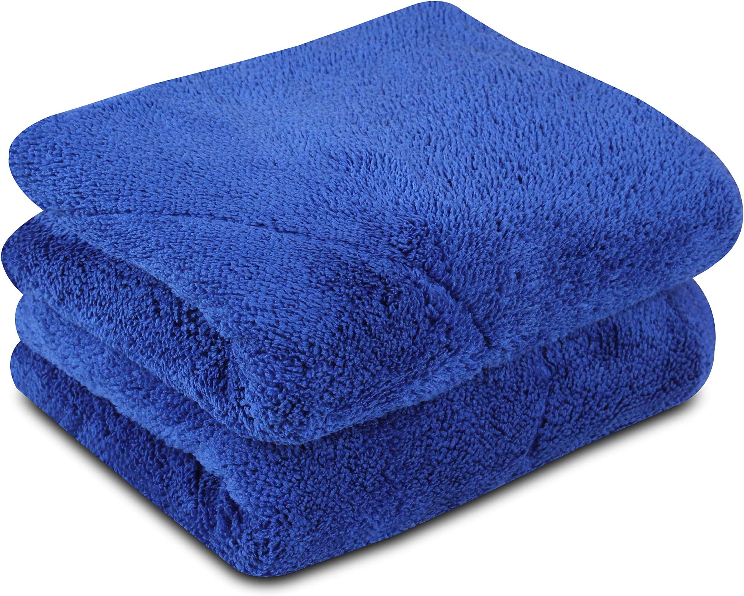 UTowels' Ultra Plush Thick Microfiber Auto Detailing Towel - 15" x 24" - 560 GSM (2pcs, Blue)