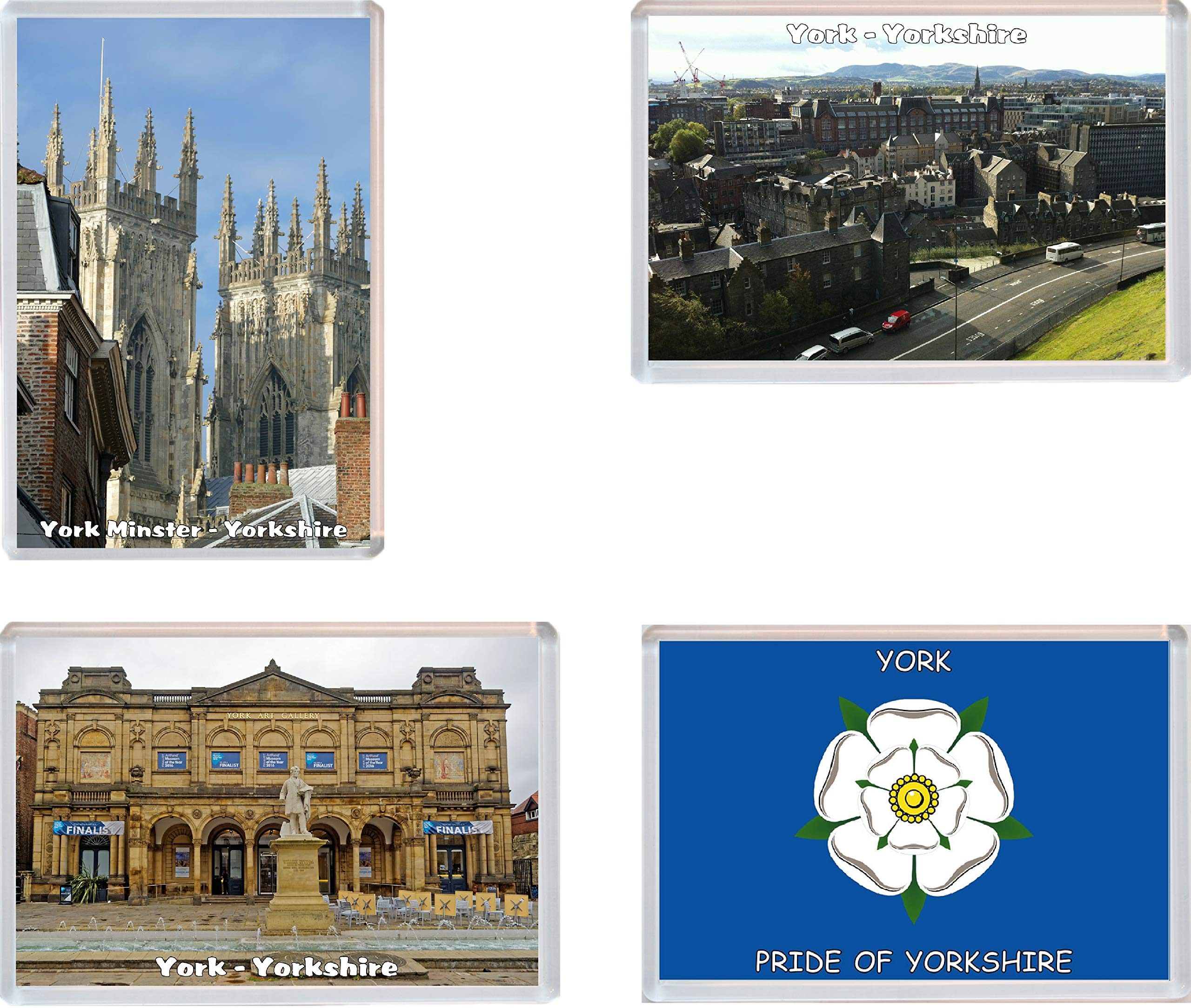 York - Yorkshire - 4 PACK - Jumbo Fridge Magnet/Magnets