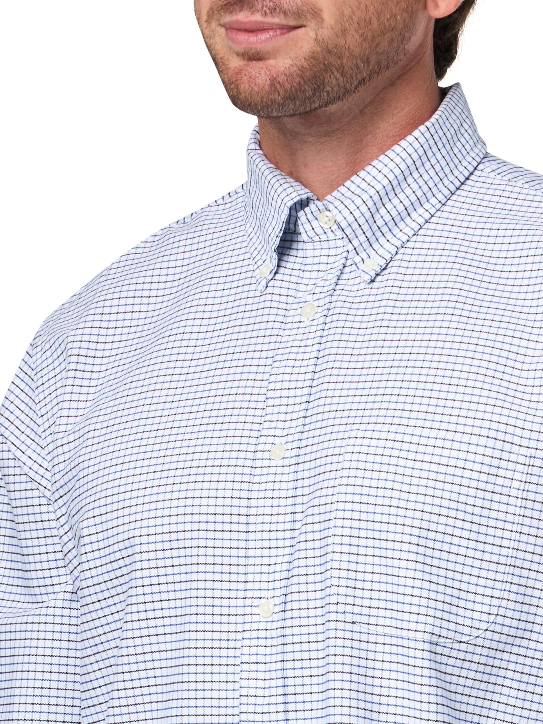 Brooks Brothers Friday Oxford Long Sleeve Pattern Sport Shirt Pullover Uomo (Pacco da 1)