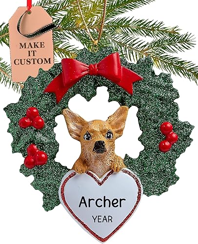 Adorno de Chihuahua Adorno personalizado para la primera Navidad de perro por razas 2023 Decoraciones de Navidad únicas con nombre de mascota Adorno de Chihuahua Adorno personalizado para la primera Navidad de perro por razas 2023 Decoraciones de Navidad únicas con nombre de mascota