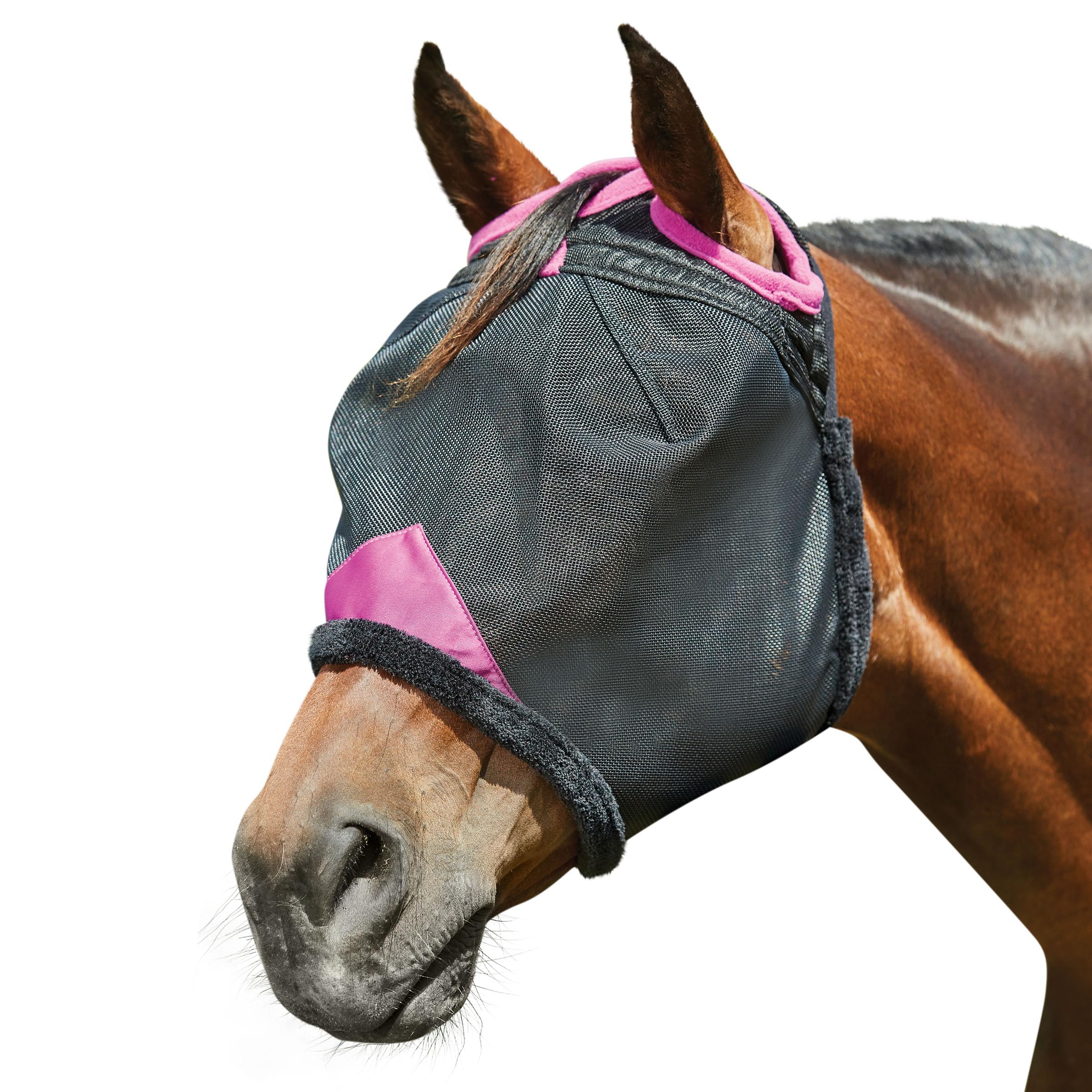 WeatherBeeta ComFiTec Deluxe Durable Mesh Mask, Black/Purple, Warmblood