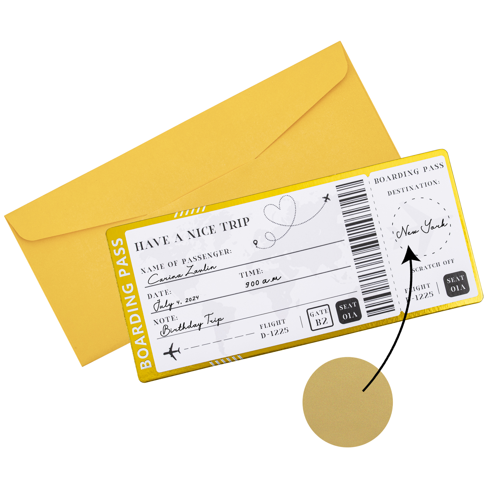 ソンチャン BOARDING PASS トレカ Amazon.com : 6 Pieces Boarding Pass Scratch-off Gift Ticket