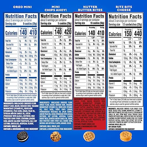 Miniatura 2 de Mini galletas OREO, mini galletas CHIPS AHOY!, Nutter Butter Bites y RITZ Bits galletas de queso, paquete surtido, 15 bolsas grandes