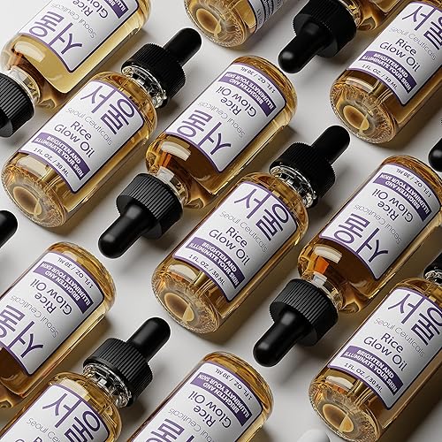 Miniatura 3 de SeoulCeuticals Aceite de salvado de arroz para la piel – Aceite coreano de brillo facial con escualano y vitamina E – Cuidado de la piel K Beauty