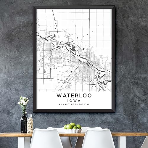 Miniatura 5 de Mapa de Waterloo, Iowa, Light 2 (12x16)