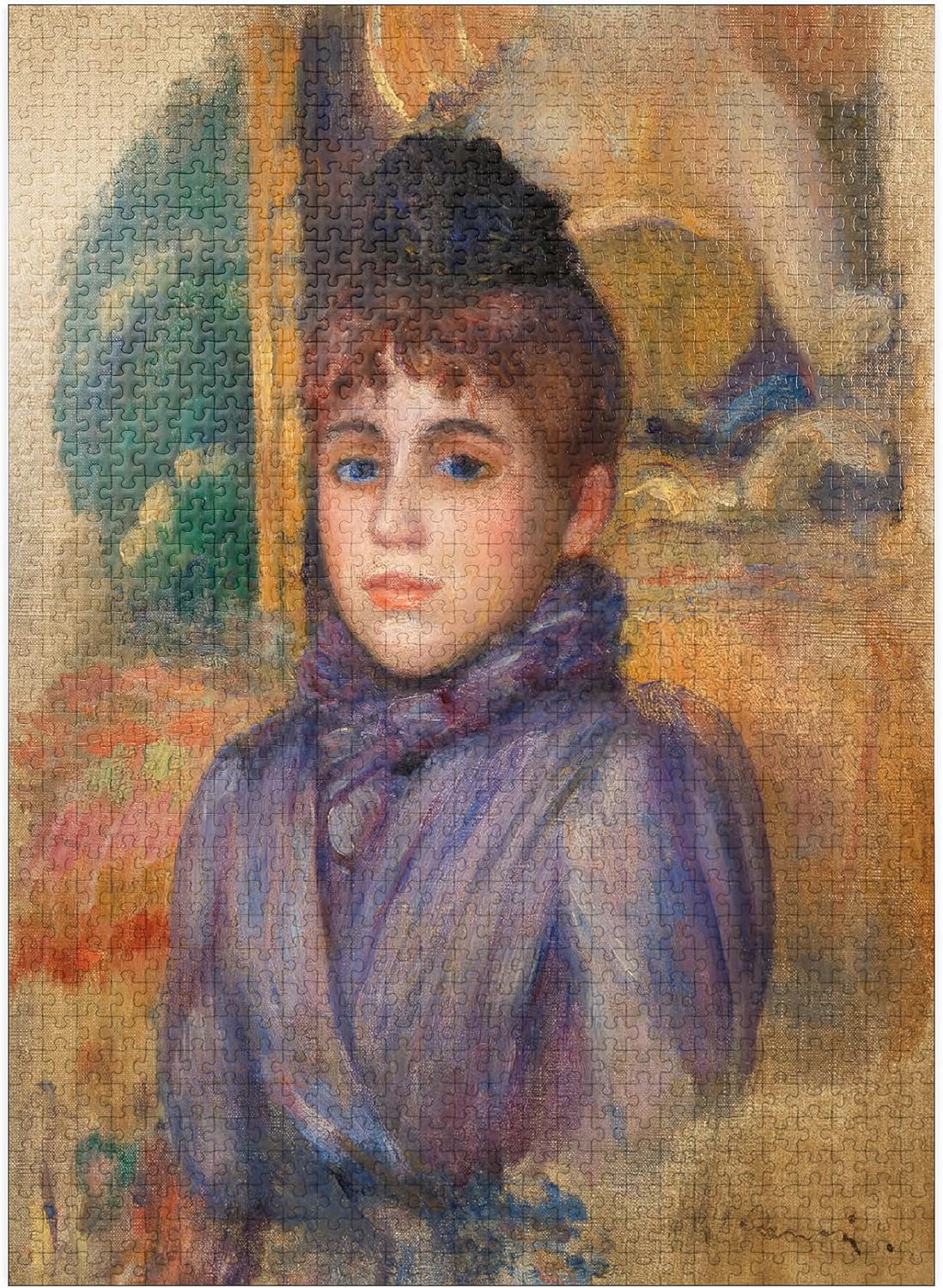 MyPuzzle Portrait of A Young Woman (Portrait De Jeune Femme) 1885 By Pierre-Auguste Renoir - Premium 500 Piece Jigsaw Puzzle for Adults