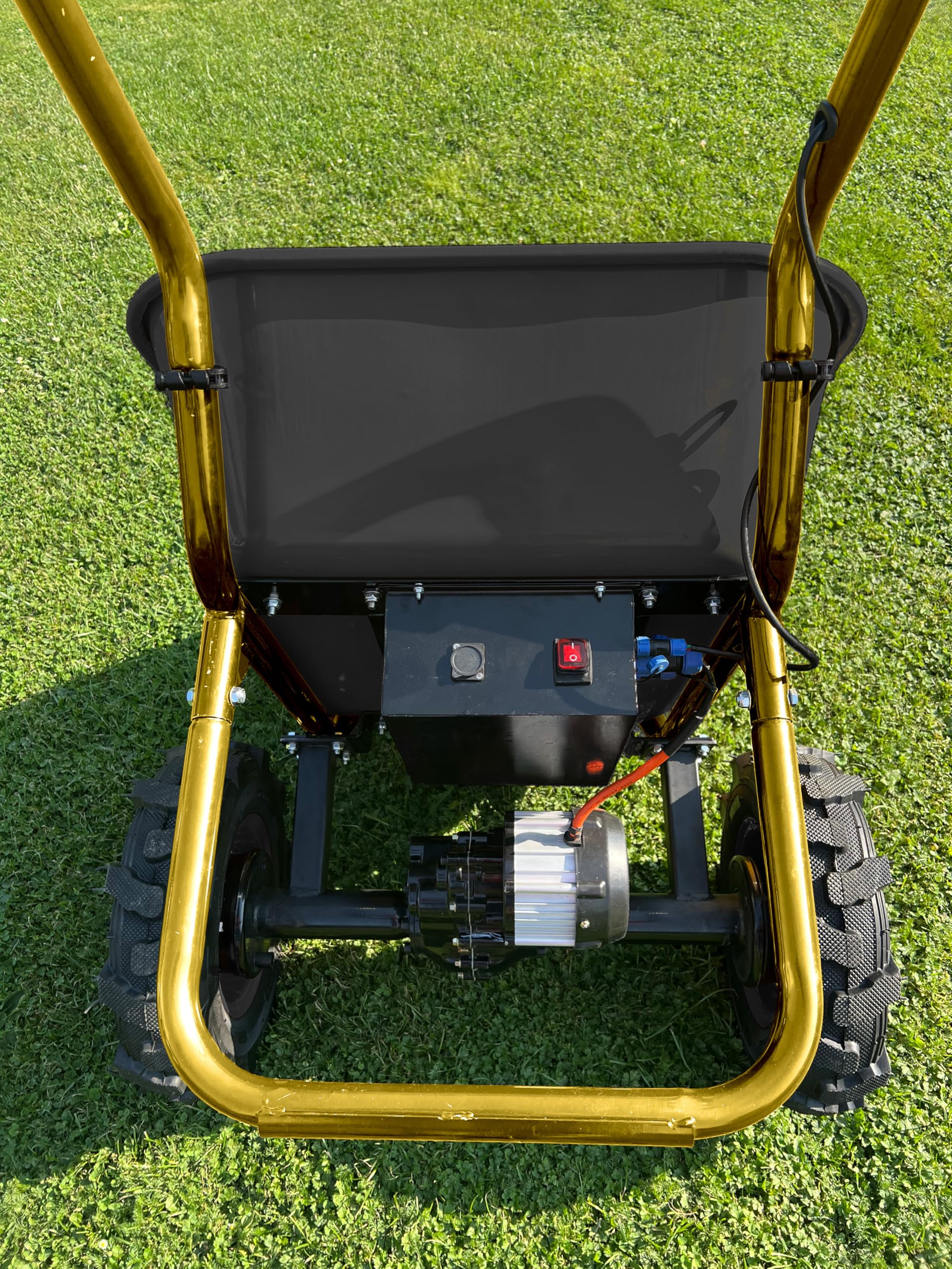 Akku Schubkarre ESK260TWIN Doppelachser max. 260kg 100L Wanne 500 Watt Vorwärts/Rückwärts