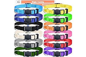 GAMUDA Puppy Collars – Super Soft Nylon Whelping Puppy ID – Adjustable Dog Litter Collars