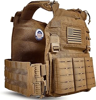 Bolo Defense Molle Utility Tactical Vest – Lightweight Adjustable Quick Release 500D Nylon Vest Modular Design for Outdoor