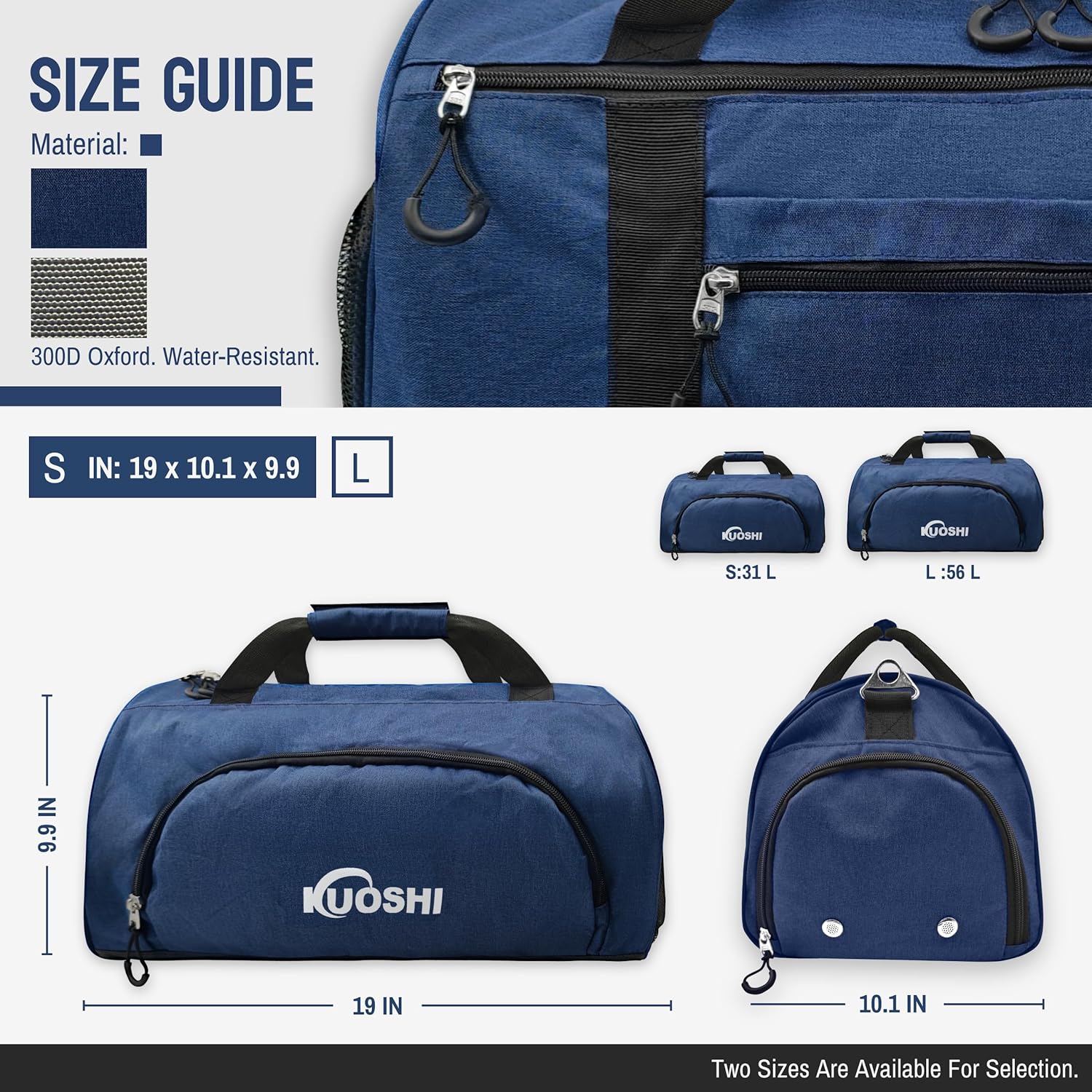 Gym Bag for Men & Women with Shoe Compartment & Wet Pocket, 31L Water Resistant Sports Duffle Bag with Quick-Access Pouch,Multi-Purpose Weekender Overnight Bag - Image 4