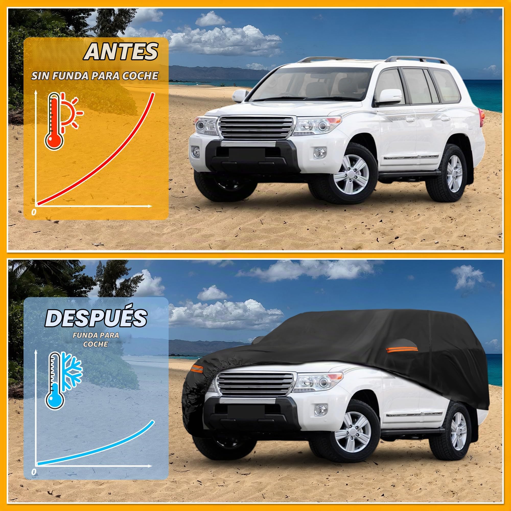 Funda para Coche Todo Clima para Toyota Land Cruiser 1 Pc