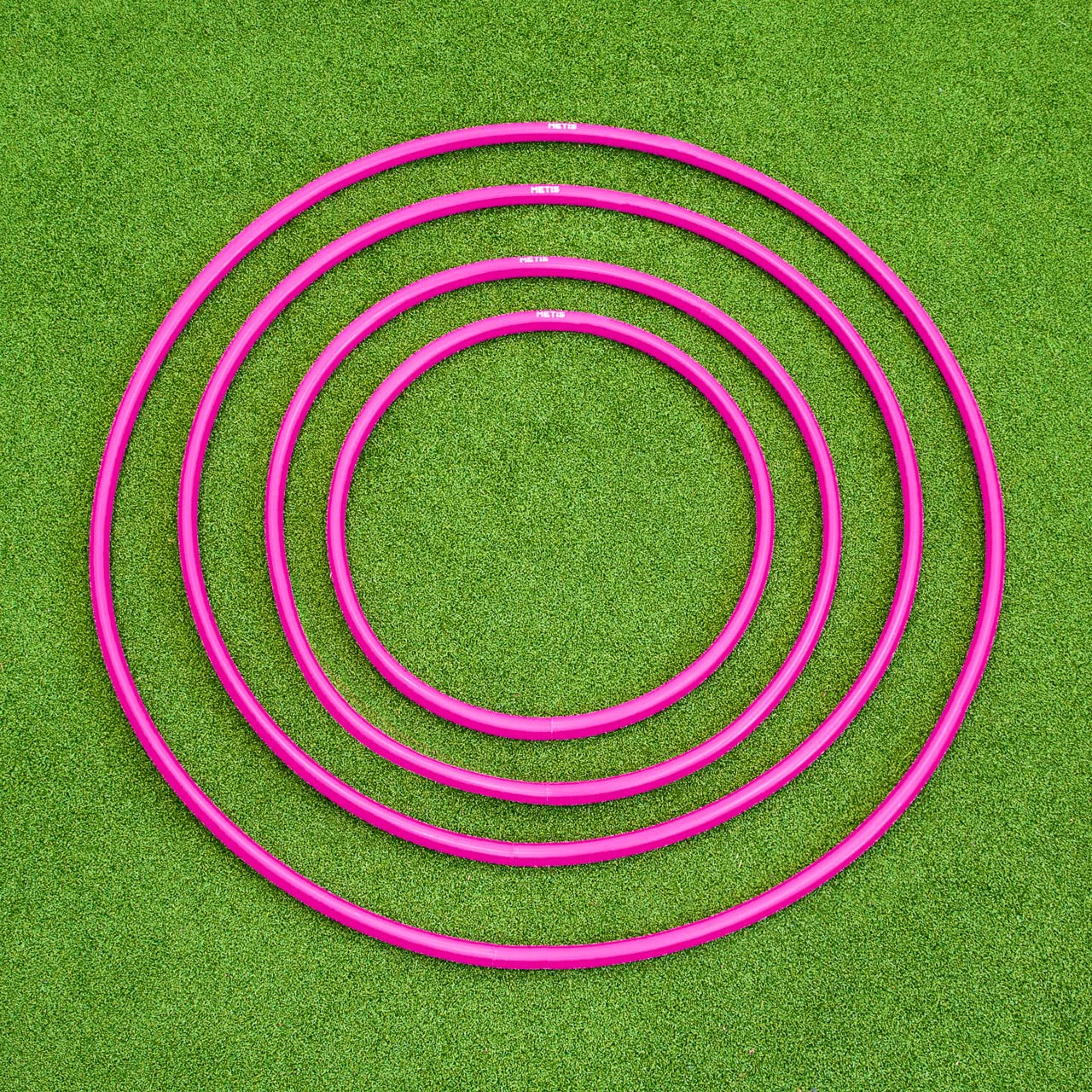 METIS Aro de Hula Hoops - Fitness, Danza y Ejercicio | Paquete de Aros 6 o 12 - Varias Opciones de Color | Tamaños de Aro: 45 cm, 60 cm, 76 cm y 92 cm | Ejercicio para ninos y Adultos