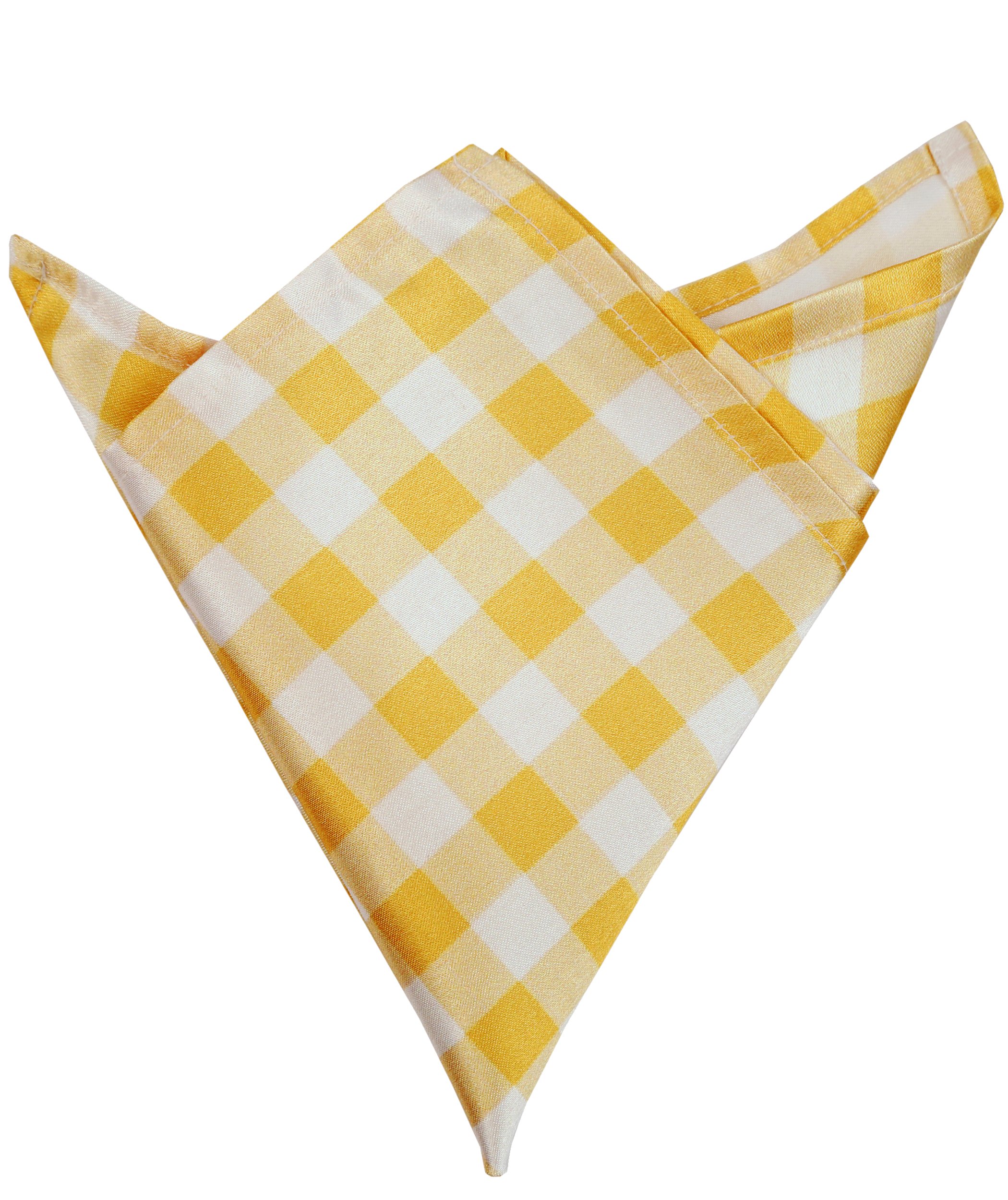 blacksmith Yellow Checks Printed Pocket Square-picture-10