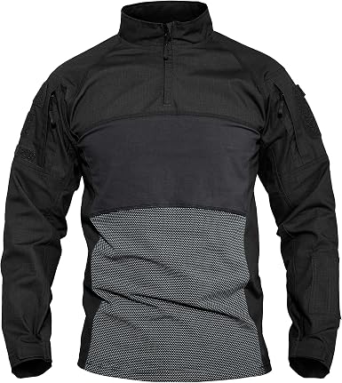 4 Zip Long Sleeve Military Shirt 