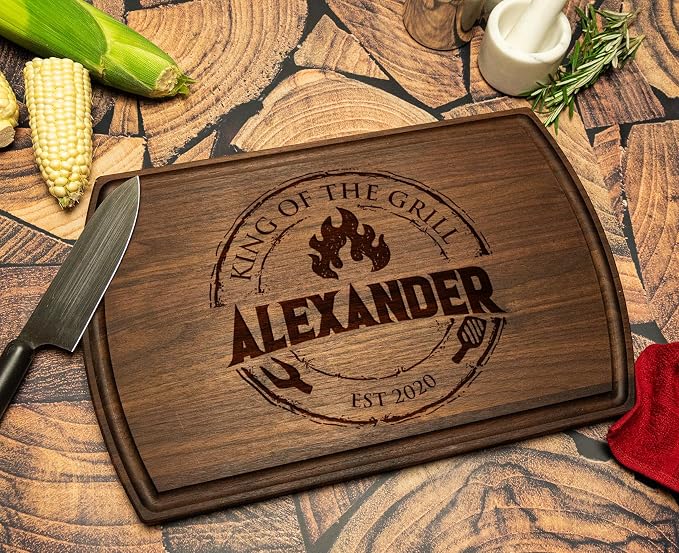 Tabla de cortar de madera personalizada para BBQ miniatura 4