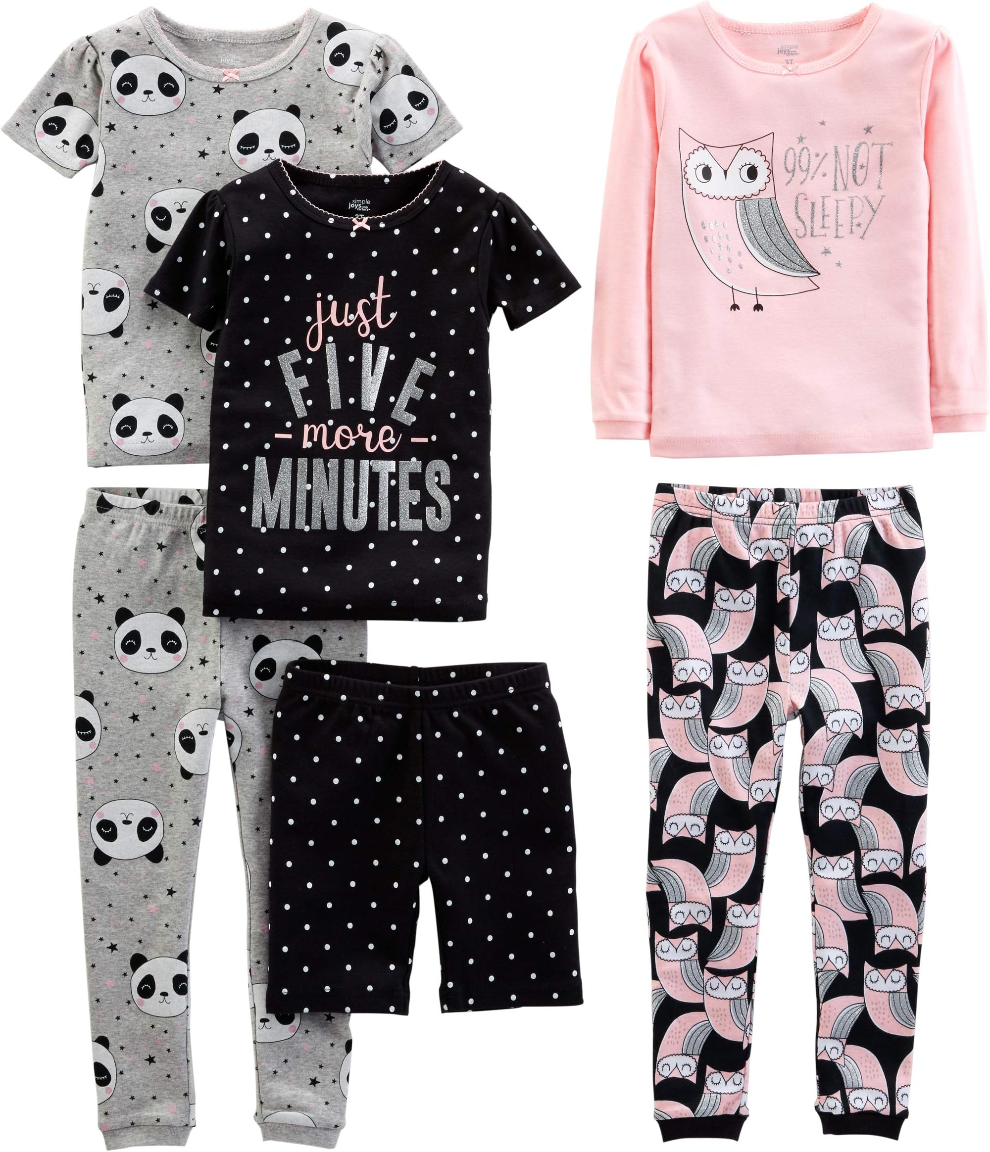 Simple Joys by Carter's Girl's Pajama Set (Pack of 3)