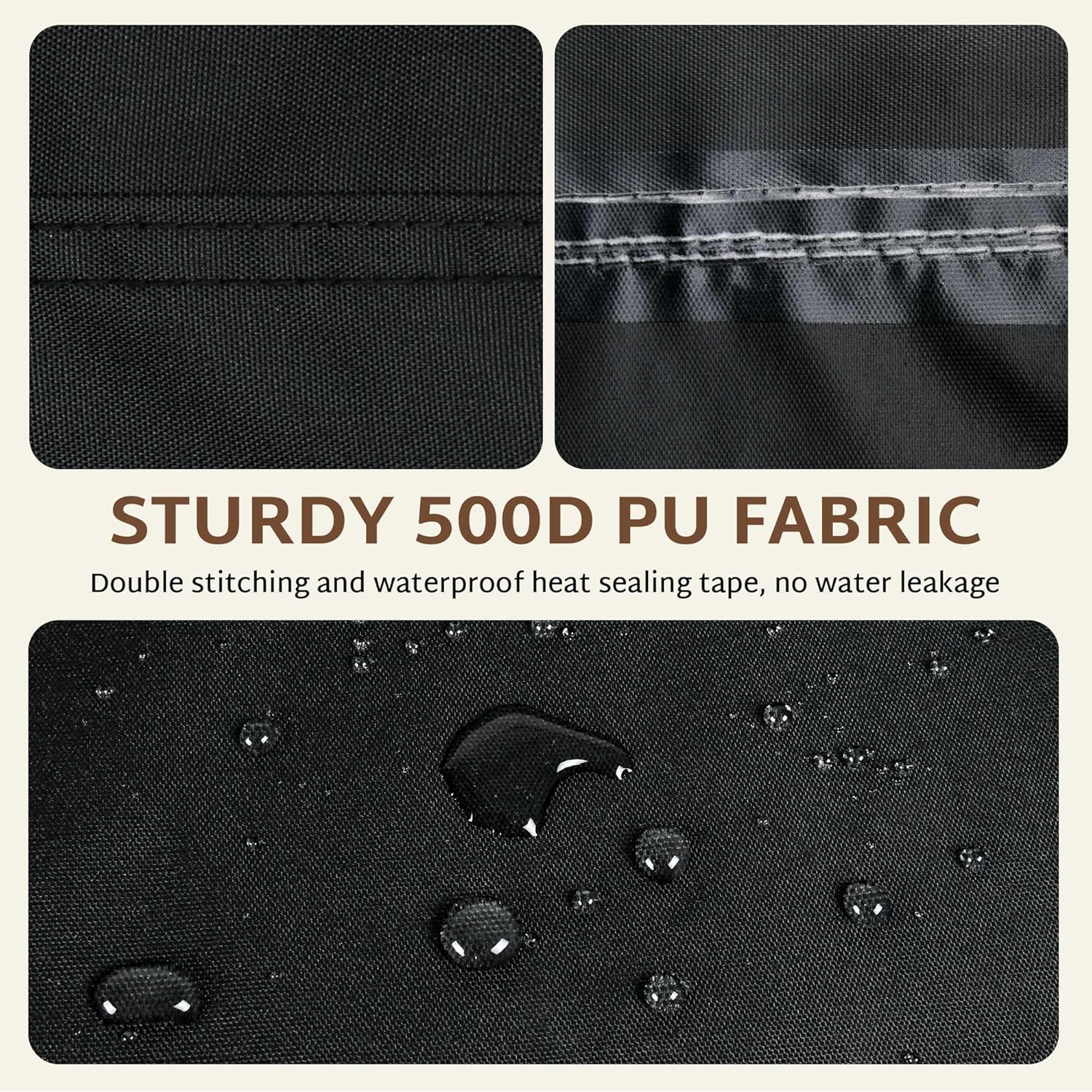 iBirdie Winter Pool Cover fit 18', 19', 17' Above Ground Round Stock Tank Pools, Fade-Resistant Tear-Resistant Waterproof and Weatherproof Protection, Black, Fabric 500D, Cover Size 21'
