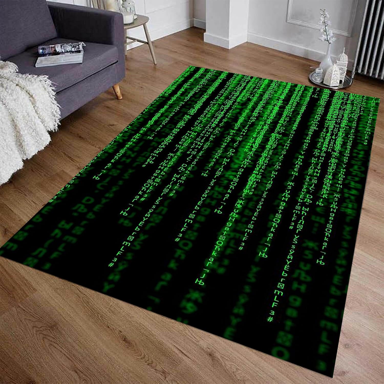 Amazon.com: Hacker Rug, Binary Code Pattern Rug, Cyber Hacker Rug, Code ...