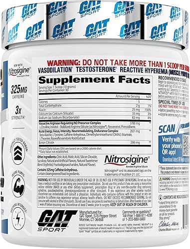 Miniatura 3 de GAT Nitraflex Suplemento nutricional 10 oz sin DMAA Value not found azul BlueRaspberry 1 1