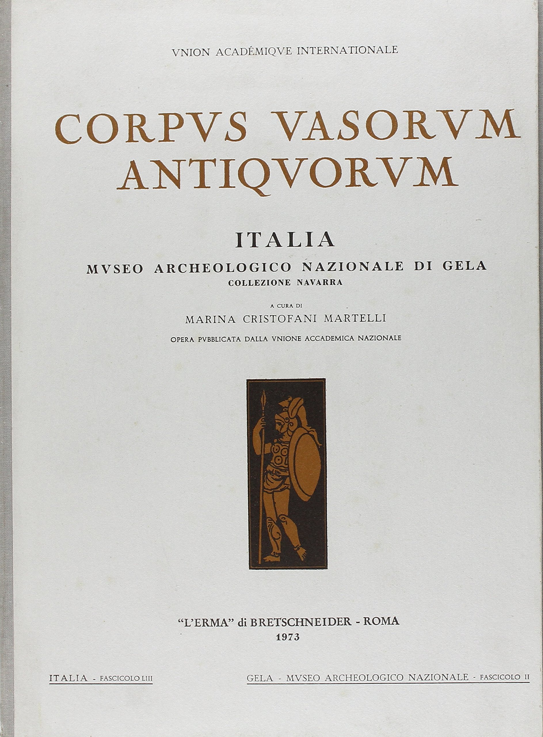 Corpus Vasorum Antiquorum Gela 2 Vol 53 livre céramique grecque