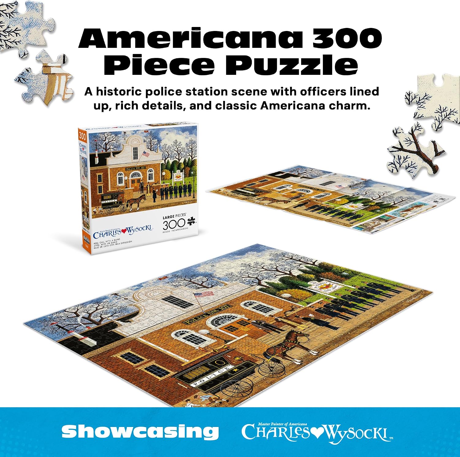 Buffalo Games Charles Wysocki Roll Call with a Bang 300 Piece Jigsaw Puzzle image 2