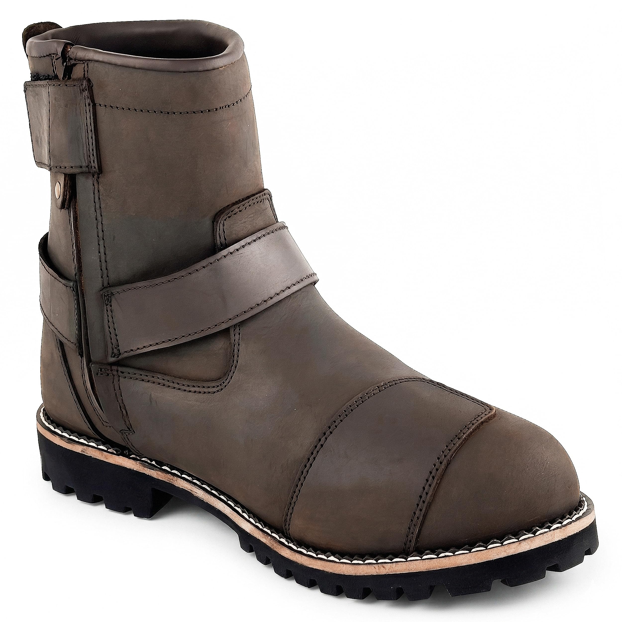 VPR Viper R40 Echtleder CE Motorrad Touren & Reitstiefel Herren - Kurze Knöchel Motorradstiefel Wasserdicht Membran Atmungsaktiv CE EN13634:2020 Schutzschuhe