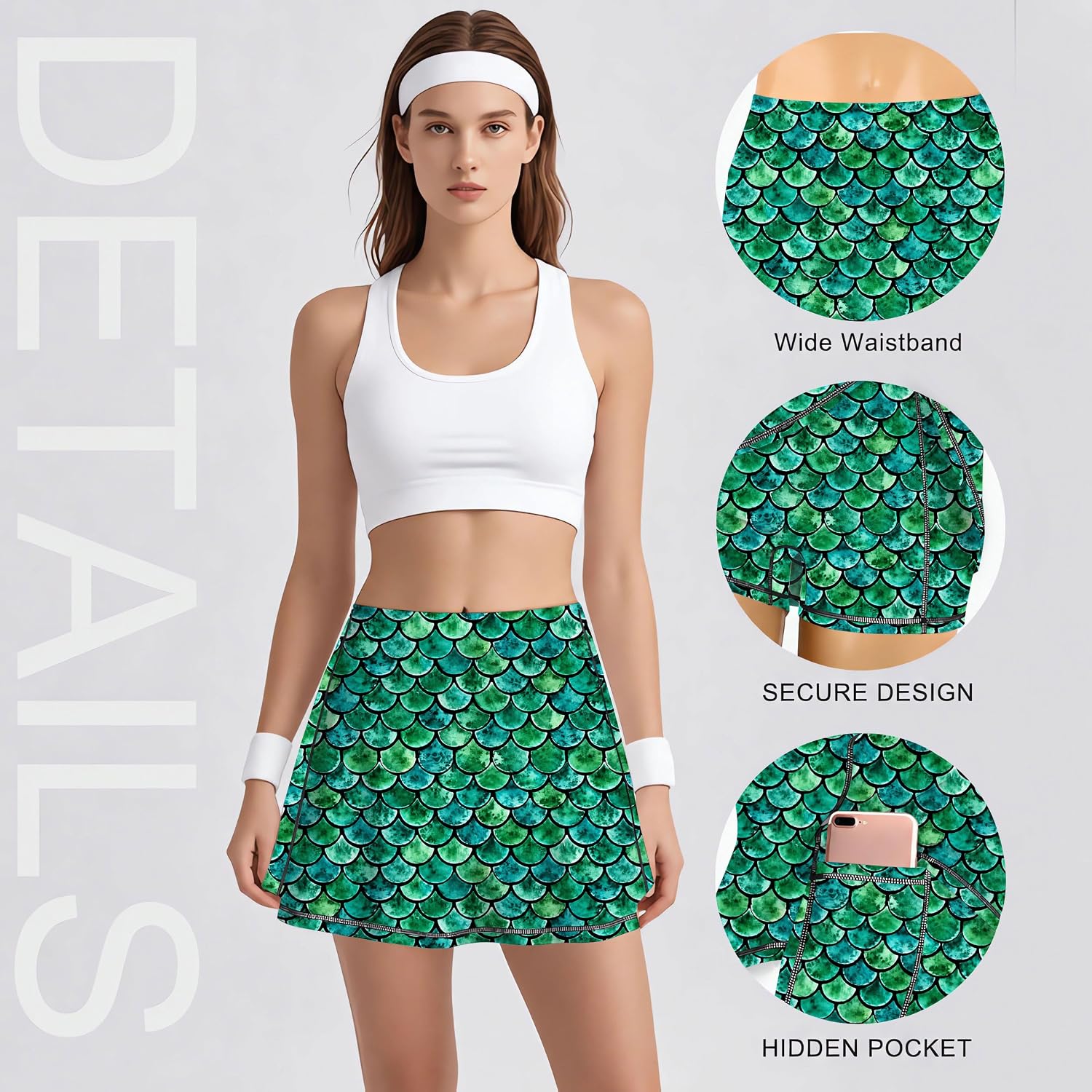 Women's Tennis Golf Skirts Skorts High Waisted Athletic with Shorts Pockets for Workout Casual Running