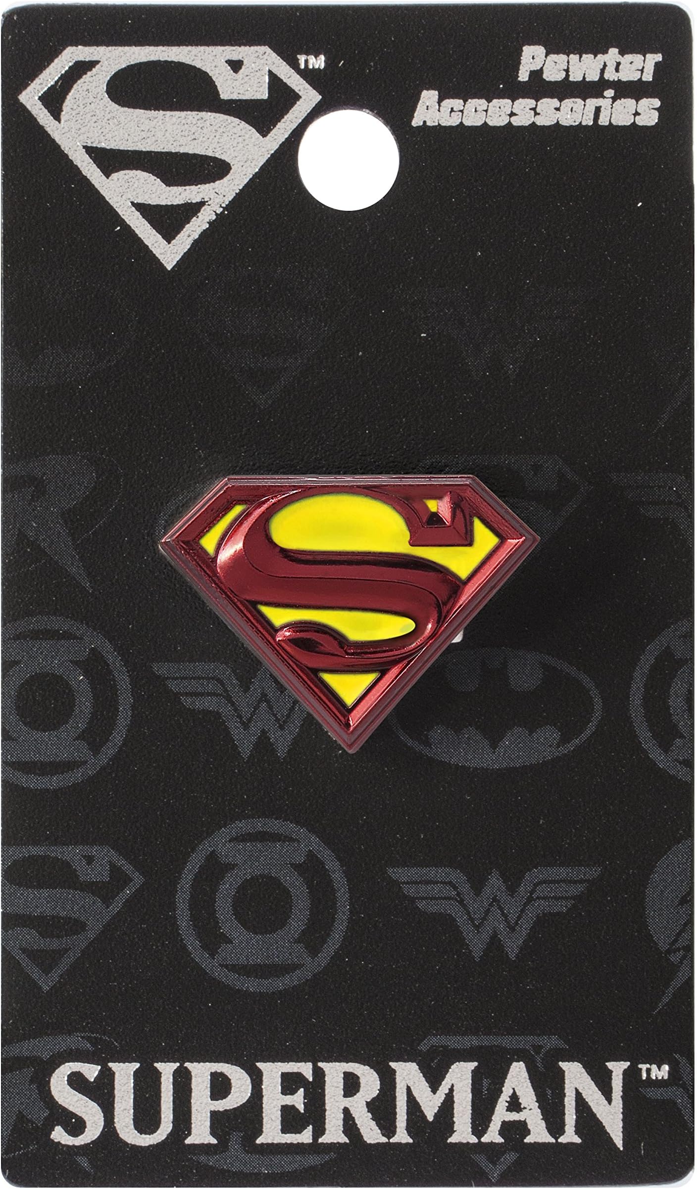 DC Comics Superman Logo Colored Pewter Lapel Pin