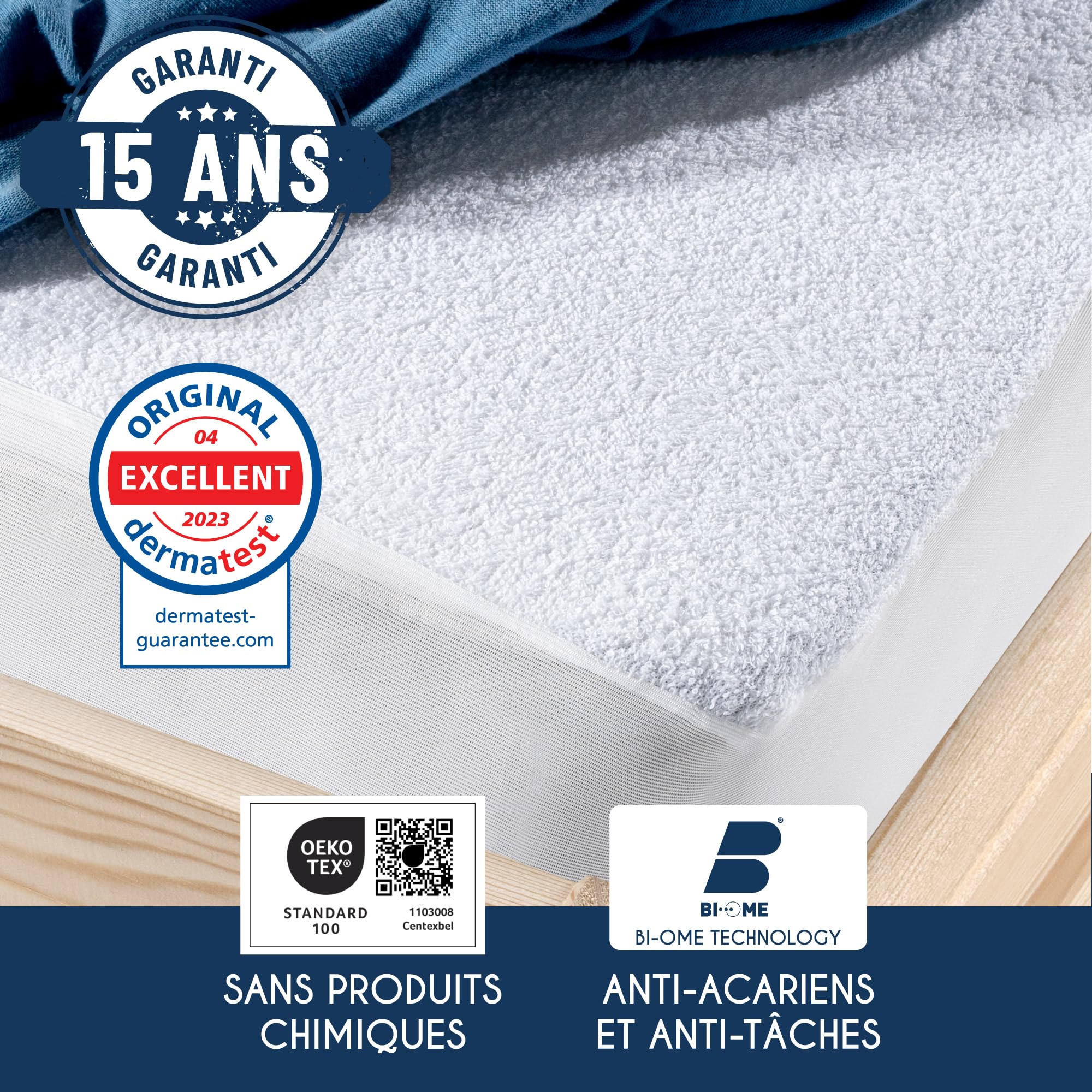 Dreamzie Protege Matelas 140x200 cm Imperméable - Alese Douce, Hypoallergénique, Respirante - Certifiée Oeko-Tex