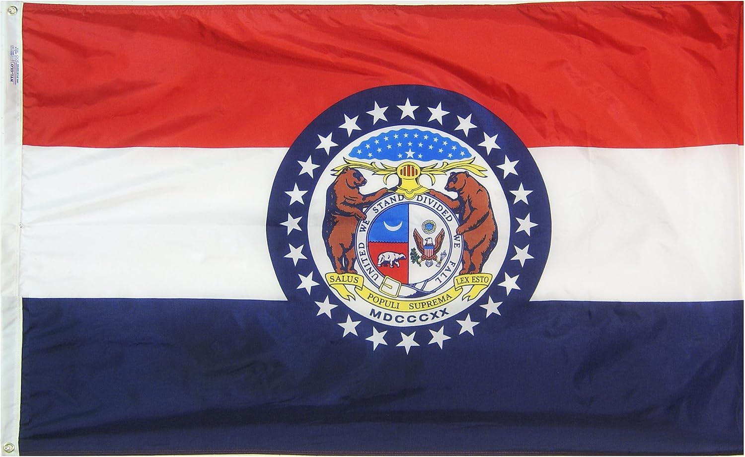 Annin Flagmakers Missouri State Flag USA-Made to Official State Design Specifications, 3 x 5 Feet (Model 142960)