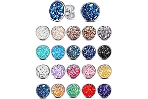 20 Pairs Stud Earrings for Women, Surgical Steel Post Earrings Jewelry Sets