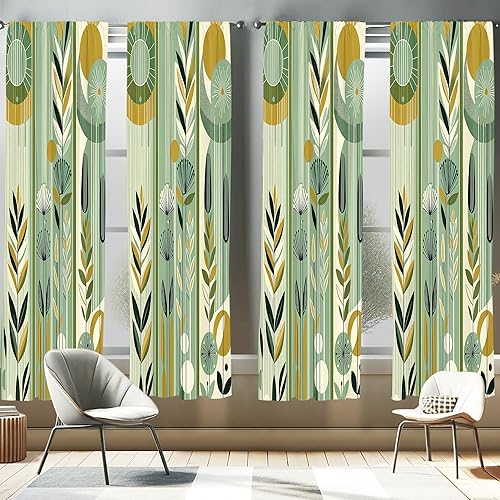 Miniatura 34 de Ambesonne - Cortinas de ventana de los 90, tema de los 90 con dispositivos de casa de estilo antiguo, patines en línea, zapatos de baile divertidos,