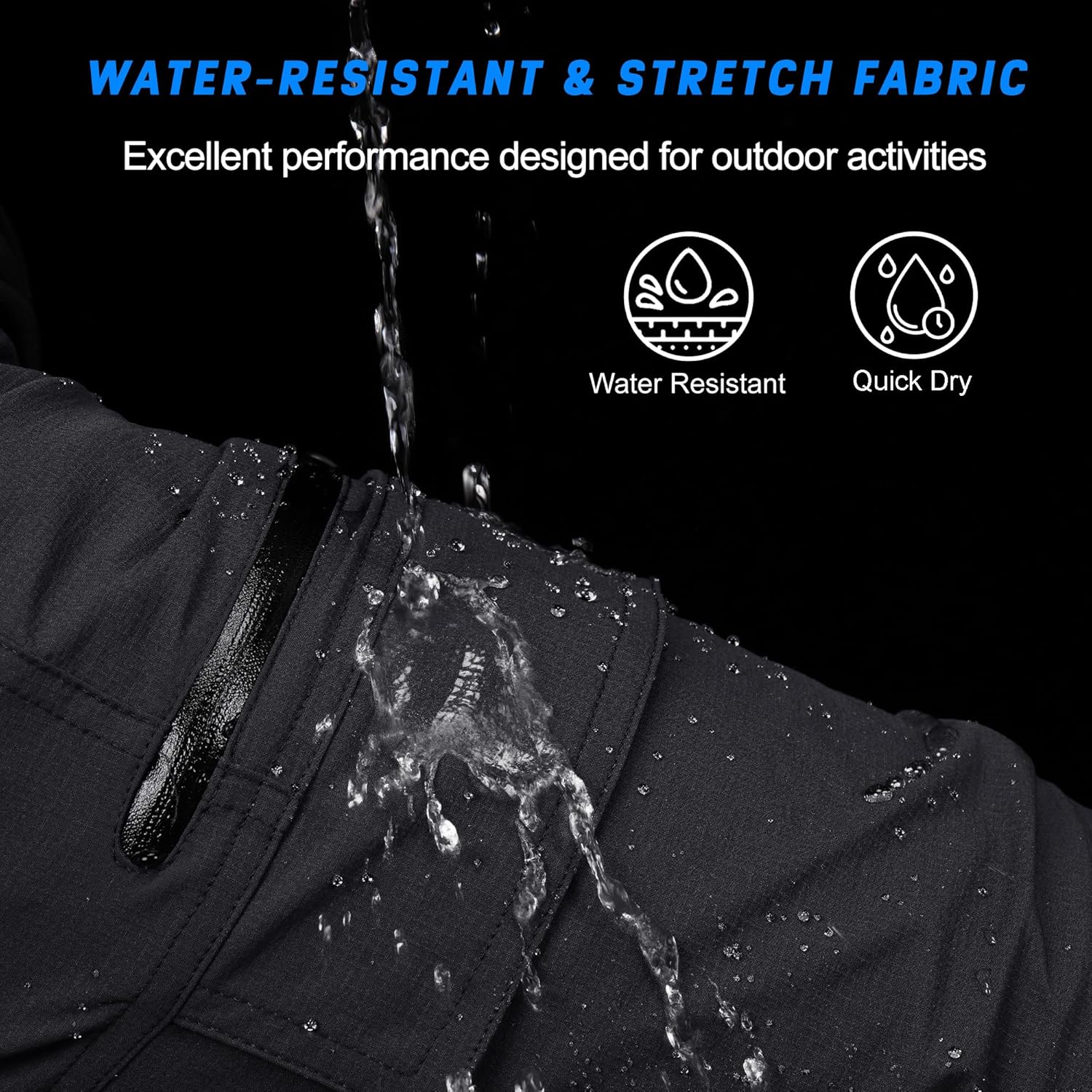 MAGCOMSEN Men's Hiking Cargo Shorts 9" Quick Dry Lightweight Summer Casual Shorts for Men Work Golf Outdoor 5 Pockets - Image 3