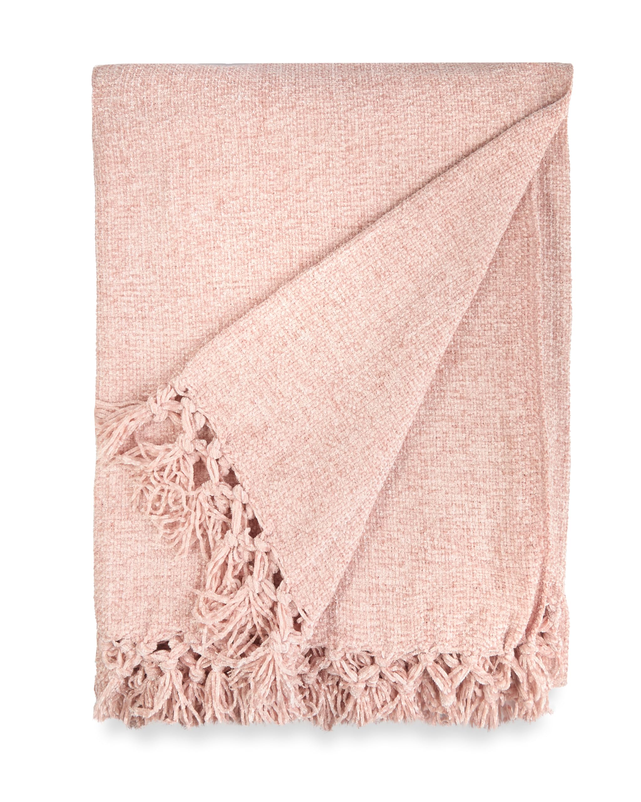 Emma Barclay  Pink Throw Blanket Soft Chenille Darcy in Size 152x203cm, Sports Direct