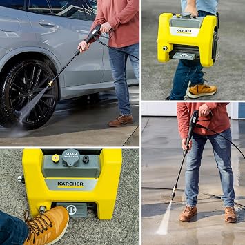Karcher Pressure Washer K1700 Cube, CETA Certified, 3 Spray Nozzles, Detergent Tank, for Cars, Driveways, Siding, Patios, 1.2 GPM
