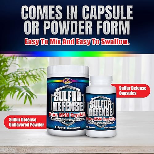 Miniatura 9 de Sulfur Defense Opti-MSM 99.9% puro MSM en polvo fabricado en los Estados Unidos, cristales orgánicos de metilsulfonilmetano, veganos, sin OMG, sin