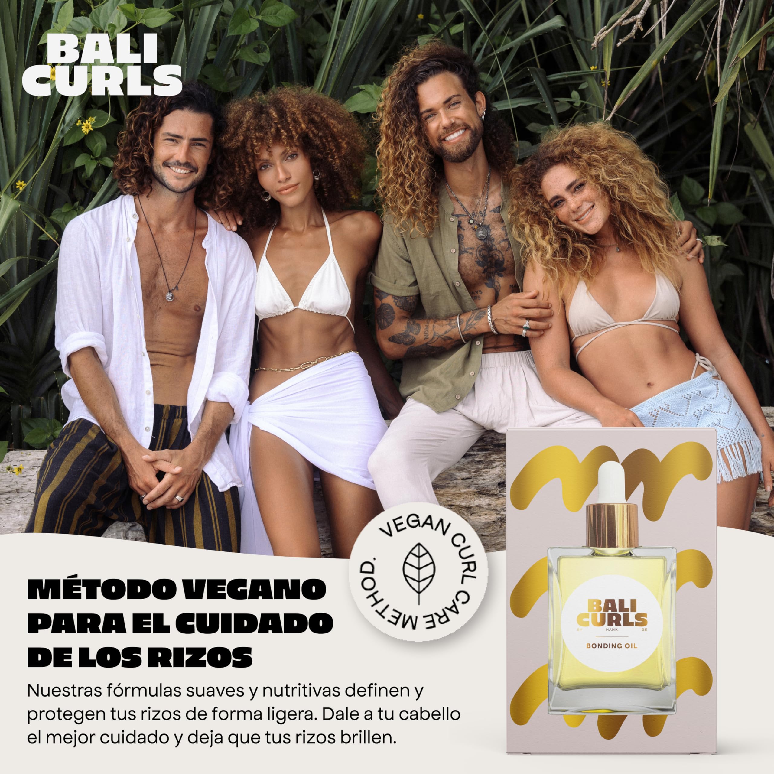 BALI CURLS Bonding Oil 30 ml - Aceite hidratante ligero sin siliconas para cabello rizado