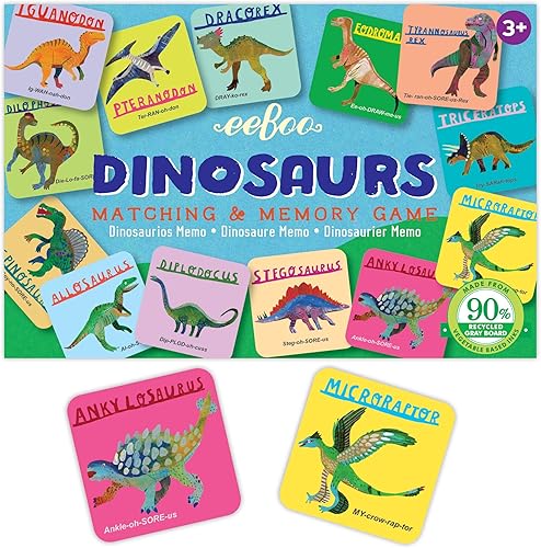 Miniatura 3 de eeBoo Dinosaurs Little Memory and Matching Game, 3 años