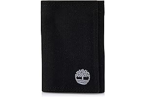 Men's Black Nylon Trifold Wallet