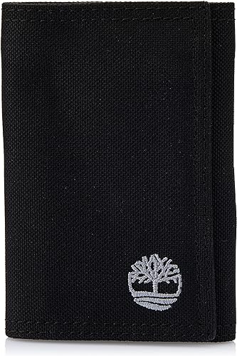 Timberland Cartera de nailon triple para hombre Negro, Caqui, Azul marino/flor y brillo, Oliva/pétalos de pincel.