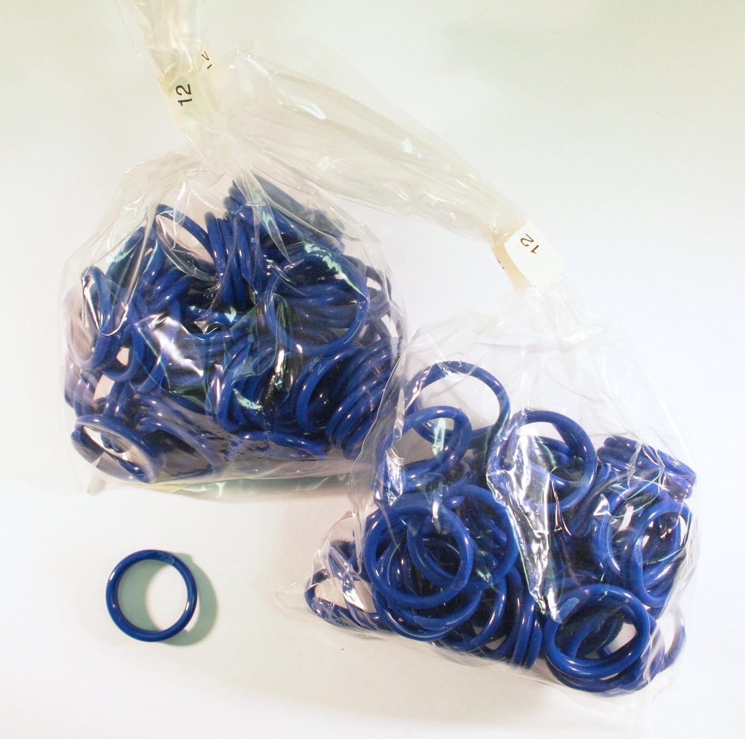 Pack of 100, Size 12, 3/4" inch Spiral Leg Bands (Available in Red, Blue and Green) (Blue)
